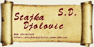 Stajka Đolović vizit kartica